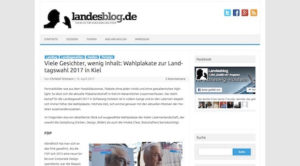 Screenshot des Landesblog über Wahlplakate