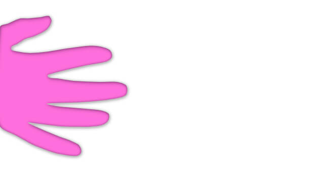 Pinker Gummi-Handschuh